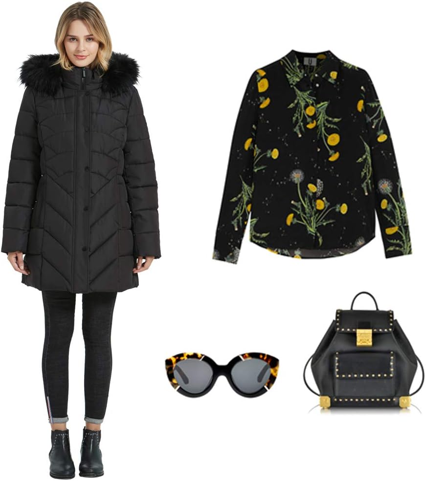 BINACL Women's Winter Warm Thicken Long Outwear Pockets Coat Parka Jacket XS-3XL - Image 7